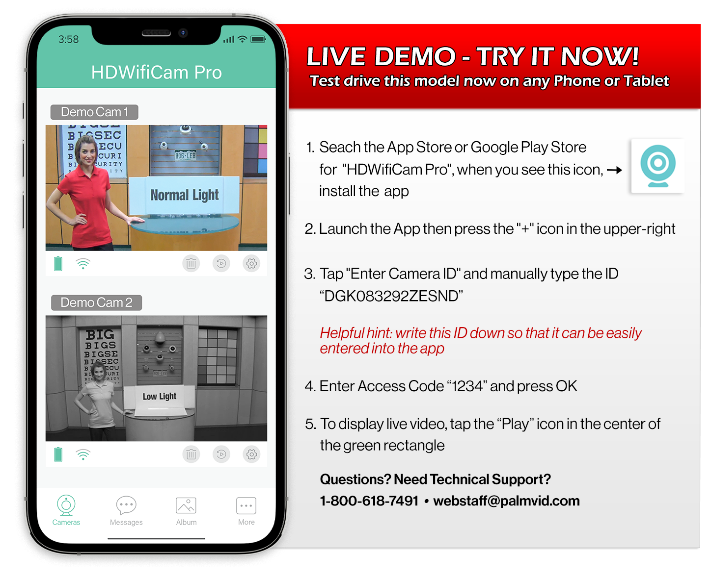 Live Demo Cam-DGK083292ZESND-Try It Now!